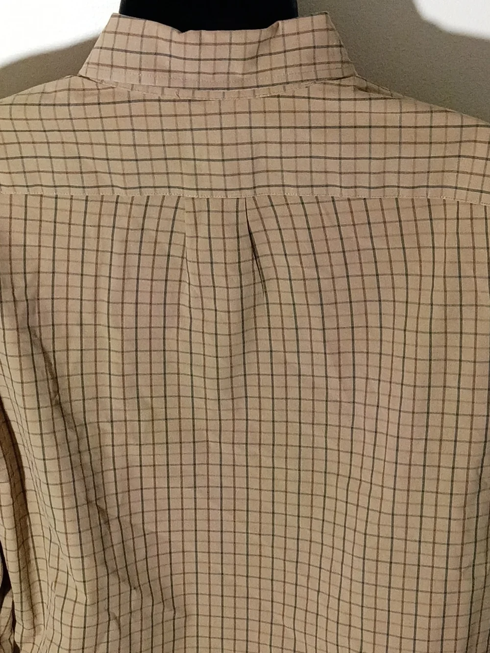 J. Crew Men's Slim Tan Plaid Button-Down Shirt Size Large